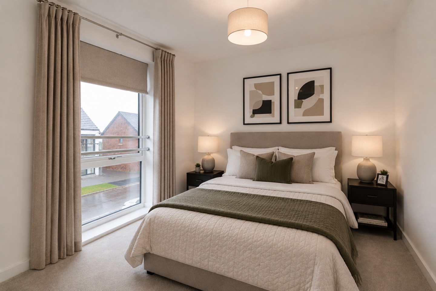 Double bedroom with neutral decor